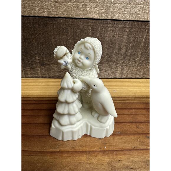 2001 Dept 56 Snowbabies Figurine "Make It Shine" with Swarovski Stone In Box - Picture 1 of 7